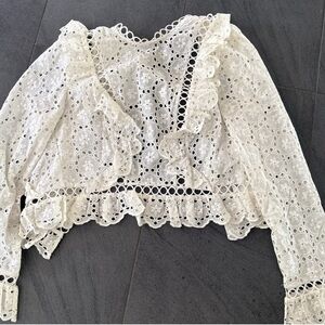 Zimmermann Elegant White Lace Women's Top